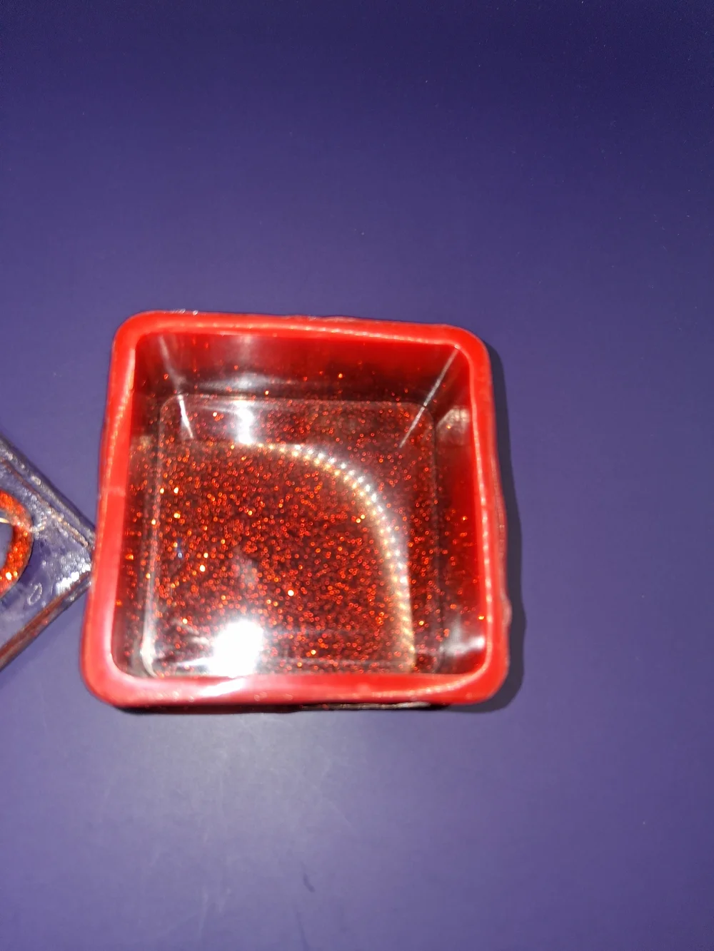 Handmade Red And Black Trinket Box with Heart Motif